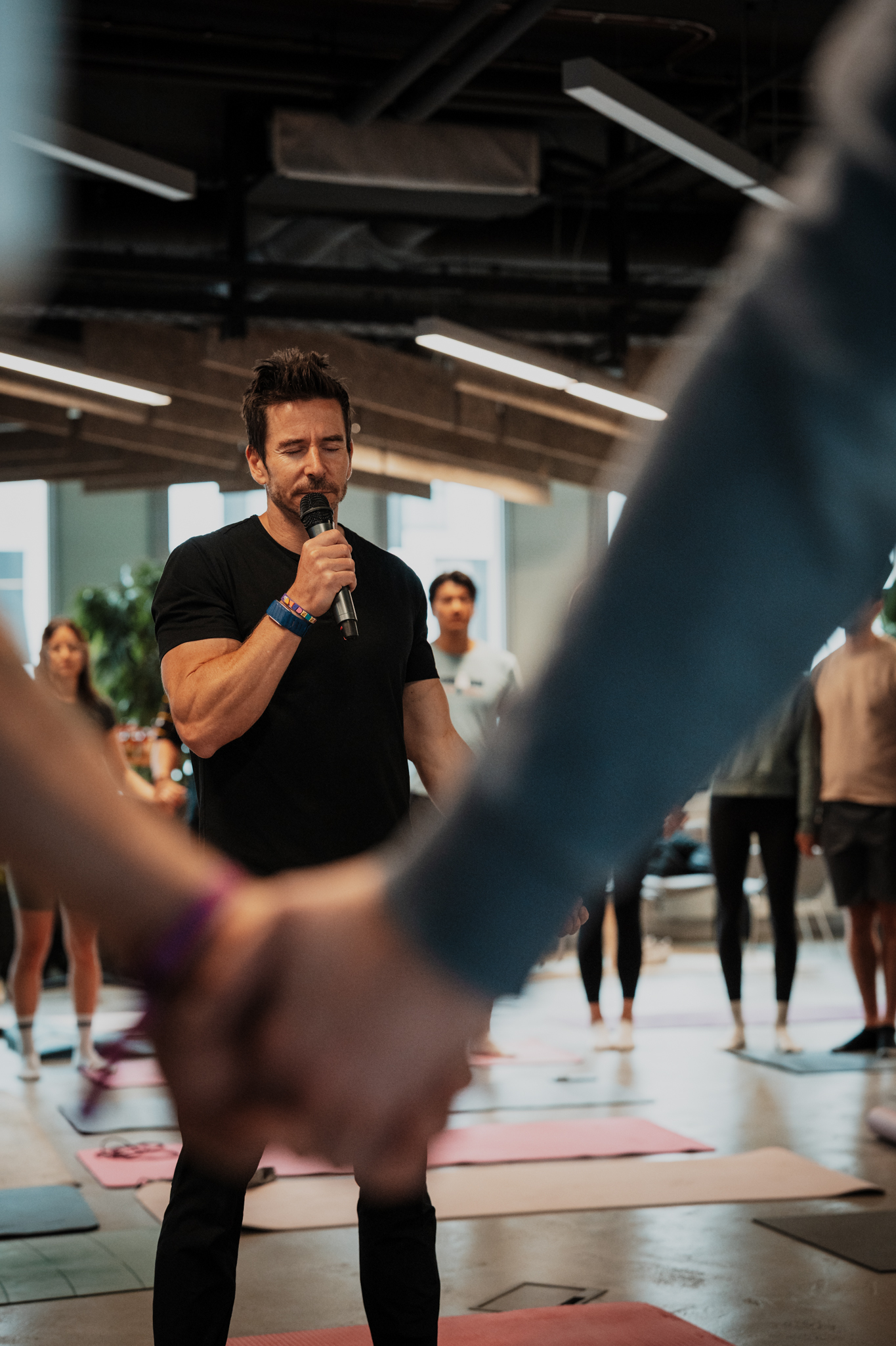 David with microphone