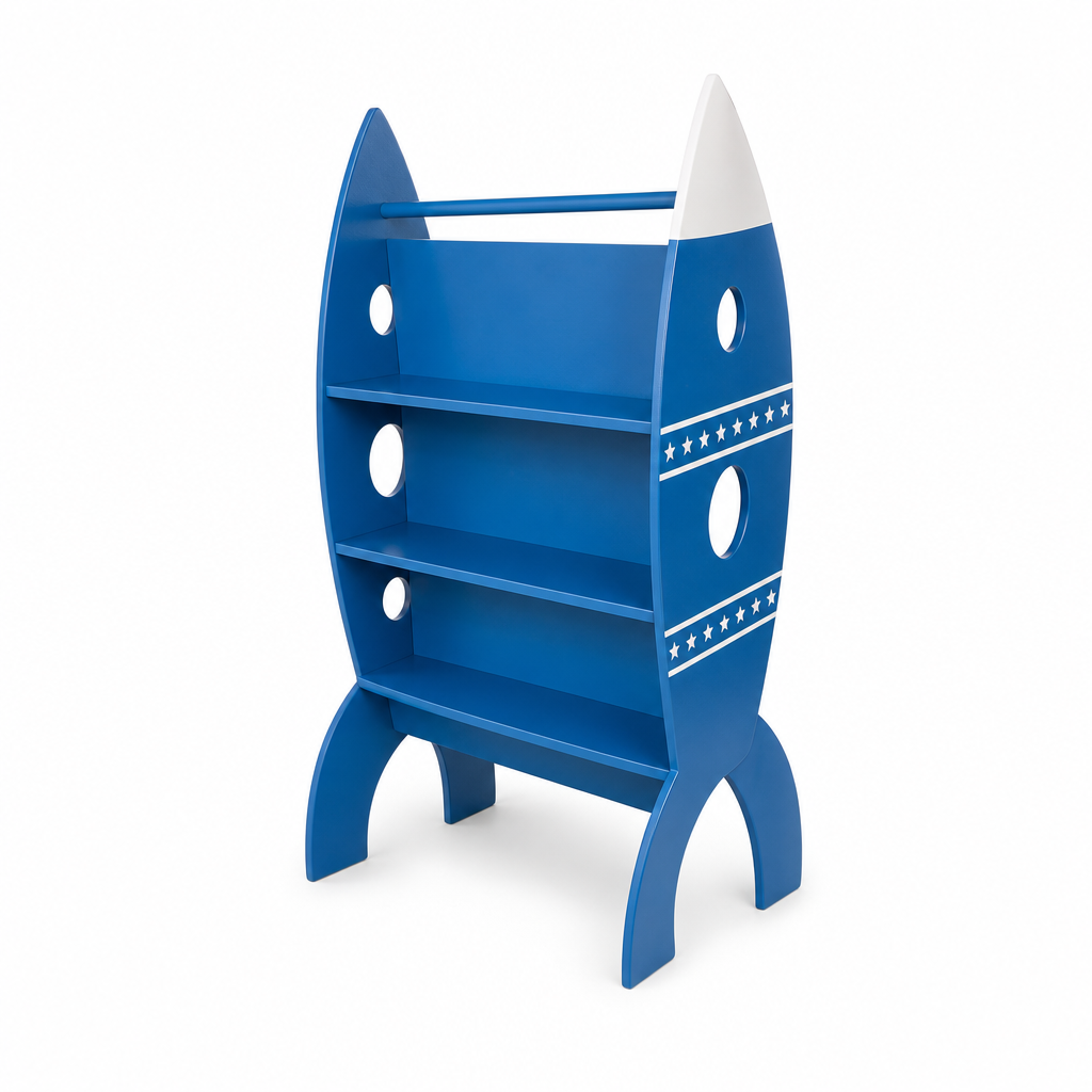 Organizador Foguete Azul Estante