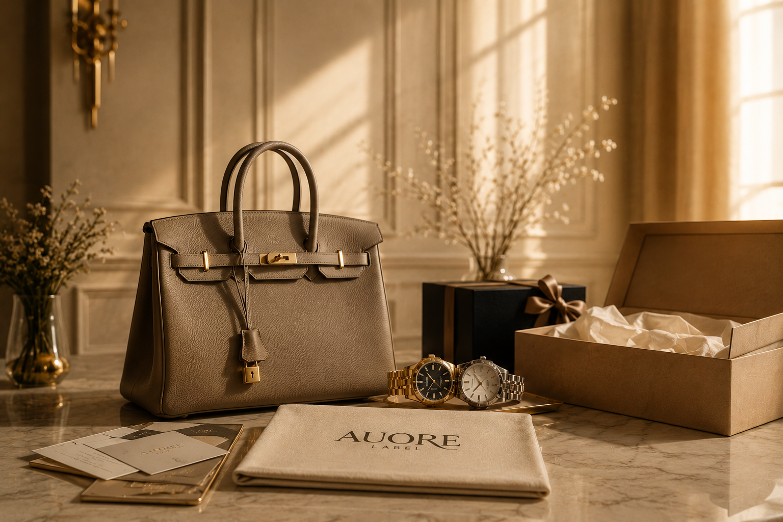 Luxury Journey with Handbags and Watches