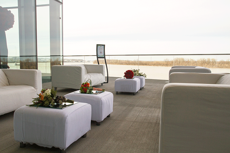 Owensboro Convention Center — Structural Glass Terrace, Interior Event Setup