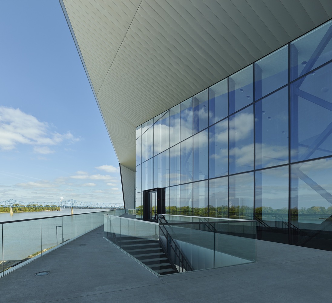Owensboro Convention Center — Structural Glass Terrace, Daytime River View