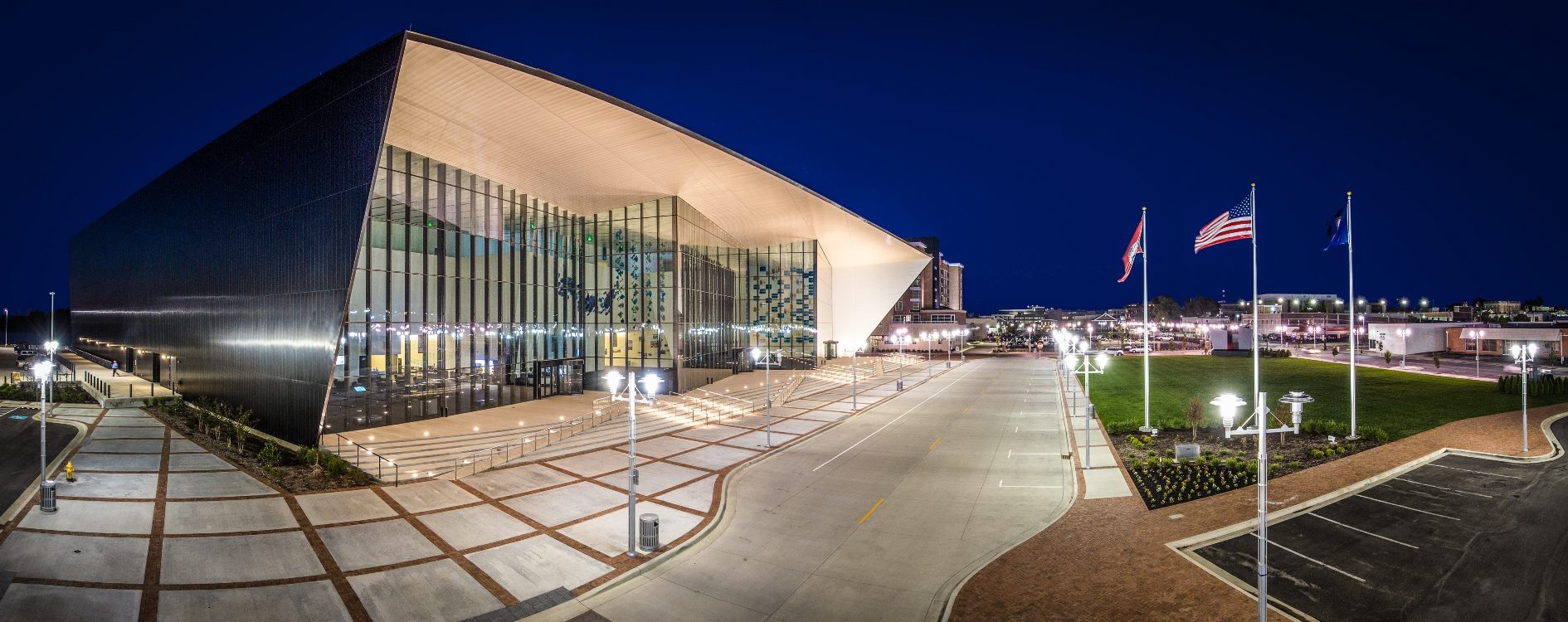 Owensboro Convention Center — Exterior Night Panorama