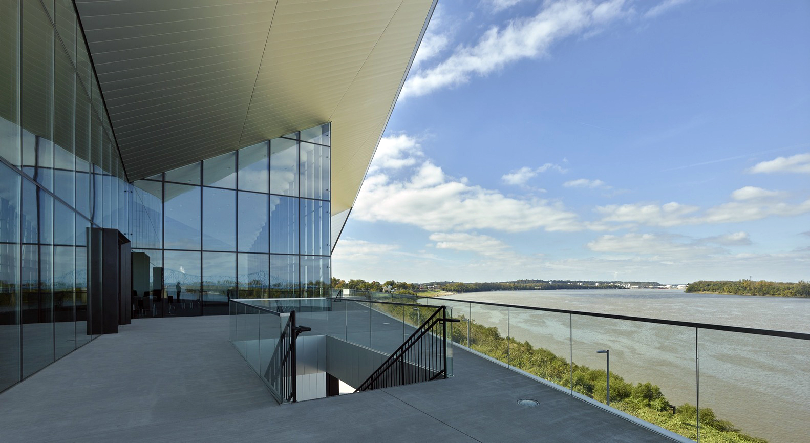 Owensboro Convention Center — Structural Glass Terrace & Stair, Ohio River View