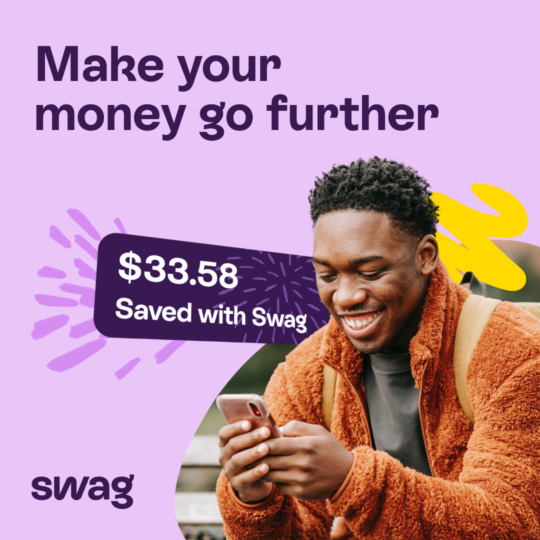 Digital application of the Swag brand across mobile and desktop interfaces