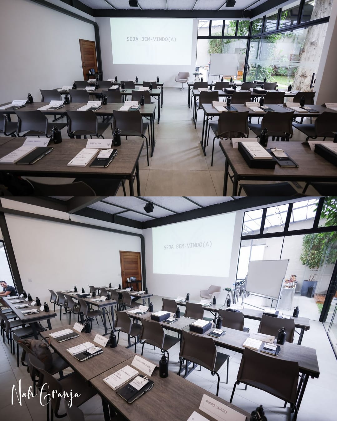 Sala Pau-Ferro - configuração escolar com projeção