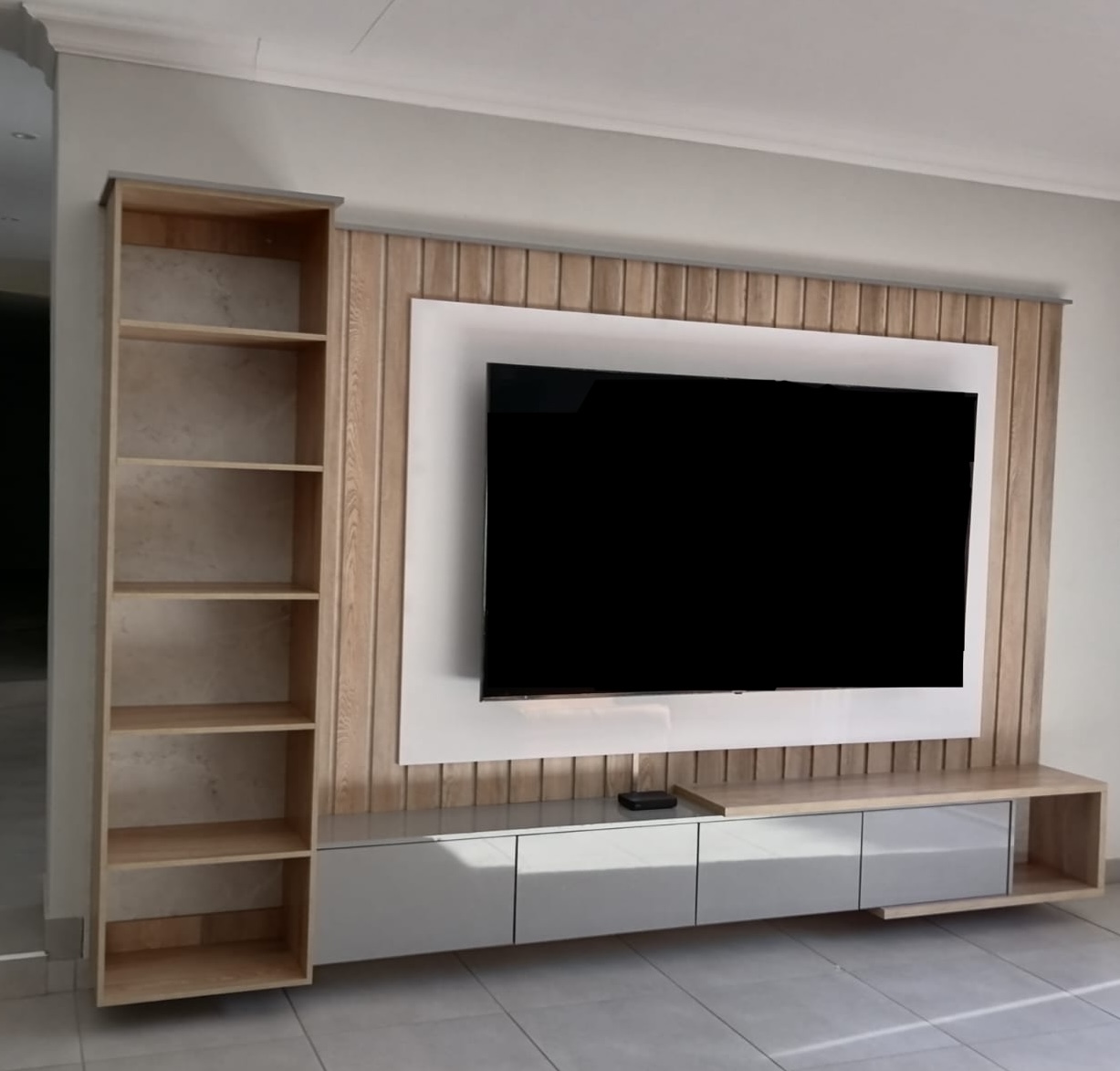 Modern TV Wall Unit with Shelving