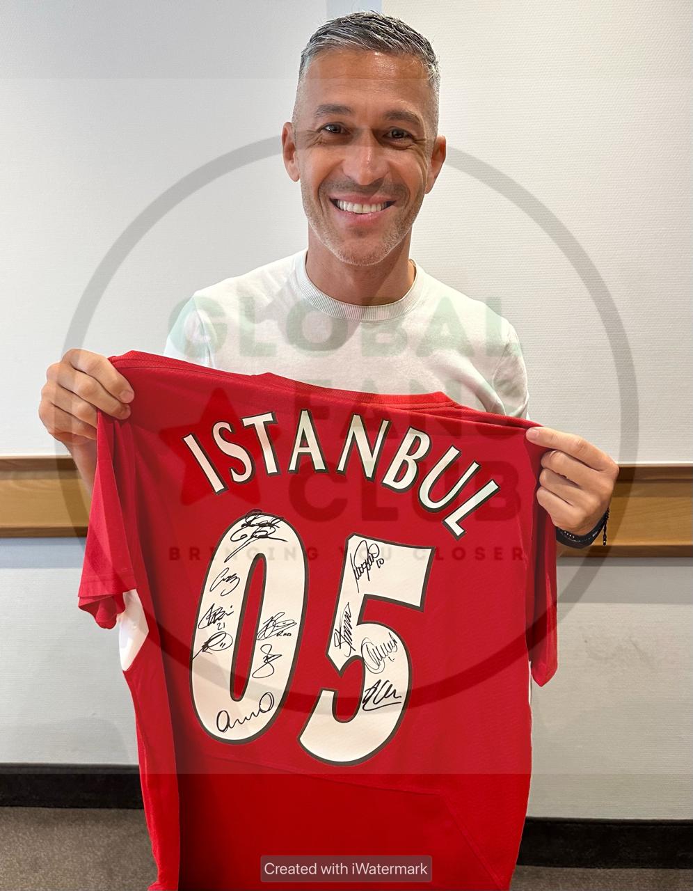 Luis Garcia with Istanbul 2005 signed shirt