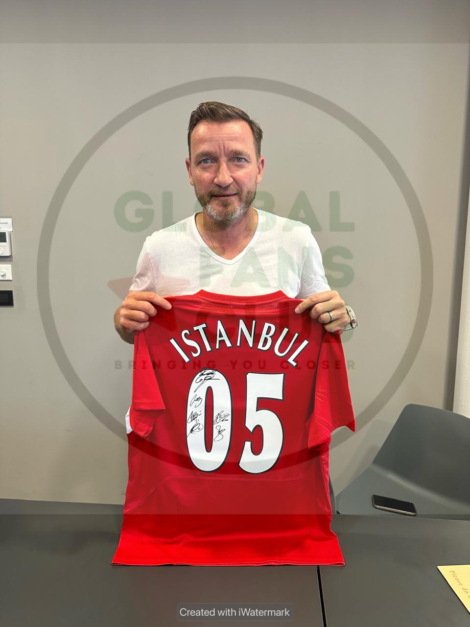 Igor Biscan with Istanbul 2005 signed shirt