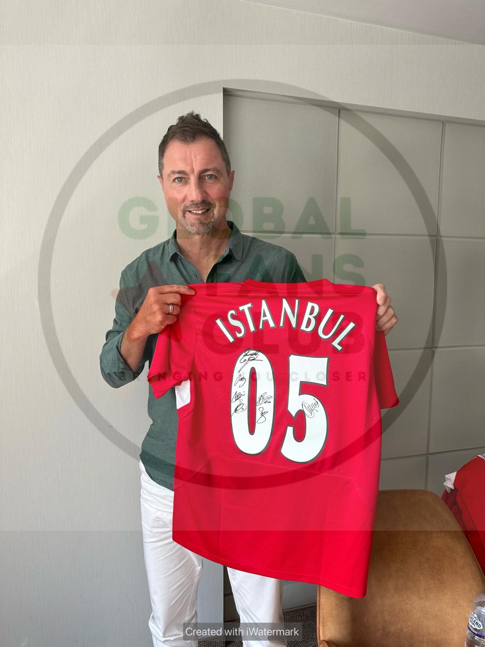 Dietmar Hamann with Istanbul 2005 signed shirt