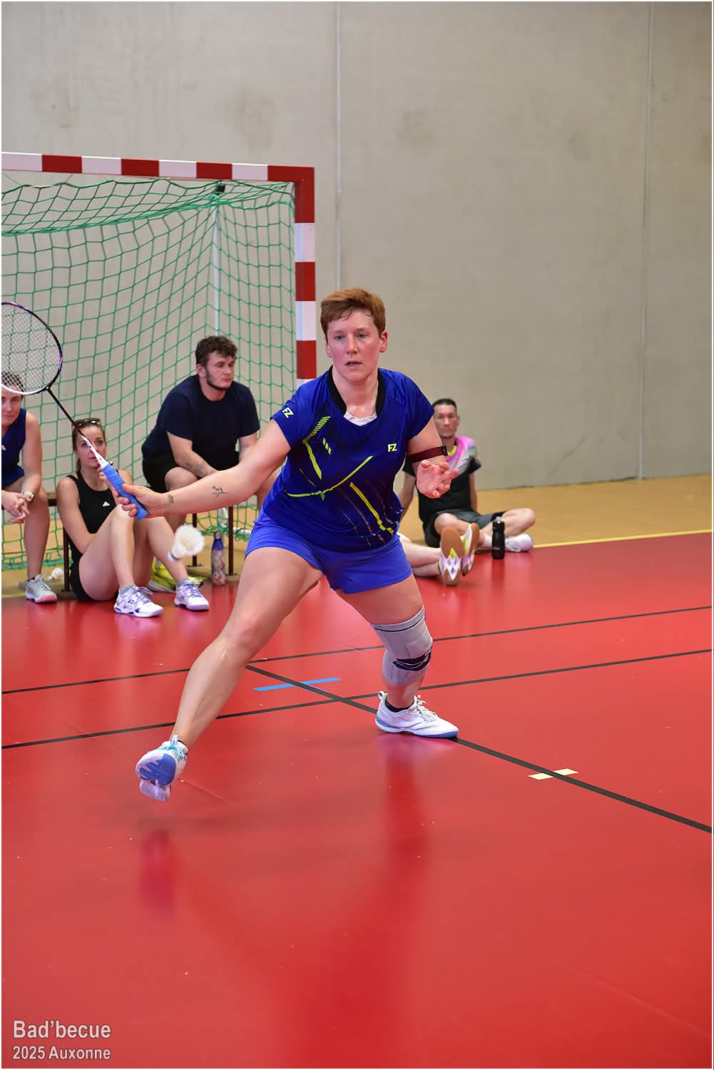 Joueuse en compétition Bad'becue