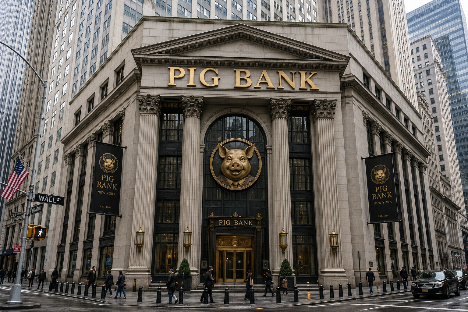 Pig Bank - The headquarters of Pig Capital
