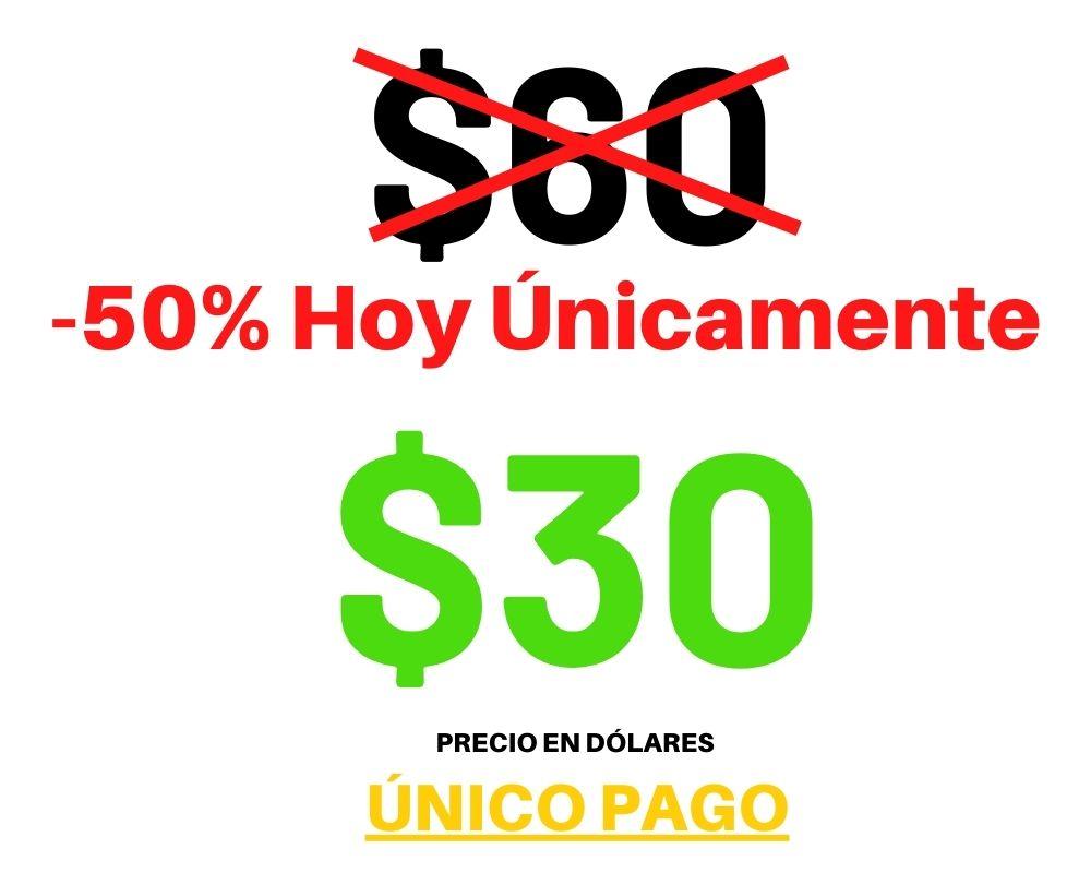 Precio especial con 50% de descuento