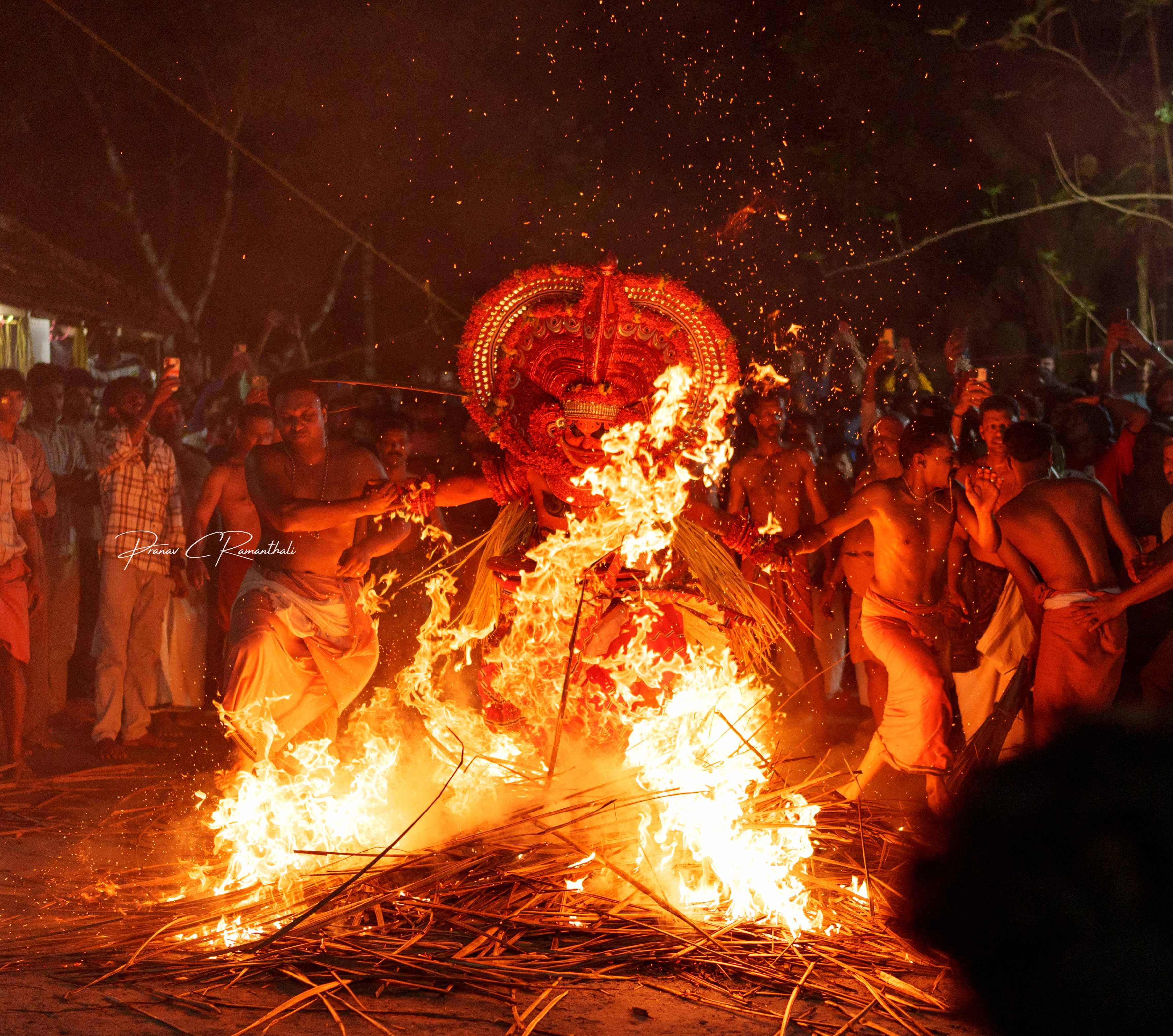 Sacred fire ritual of Theyyam