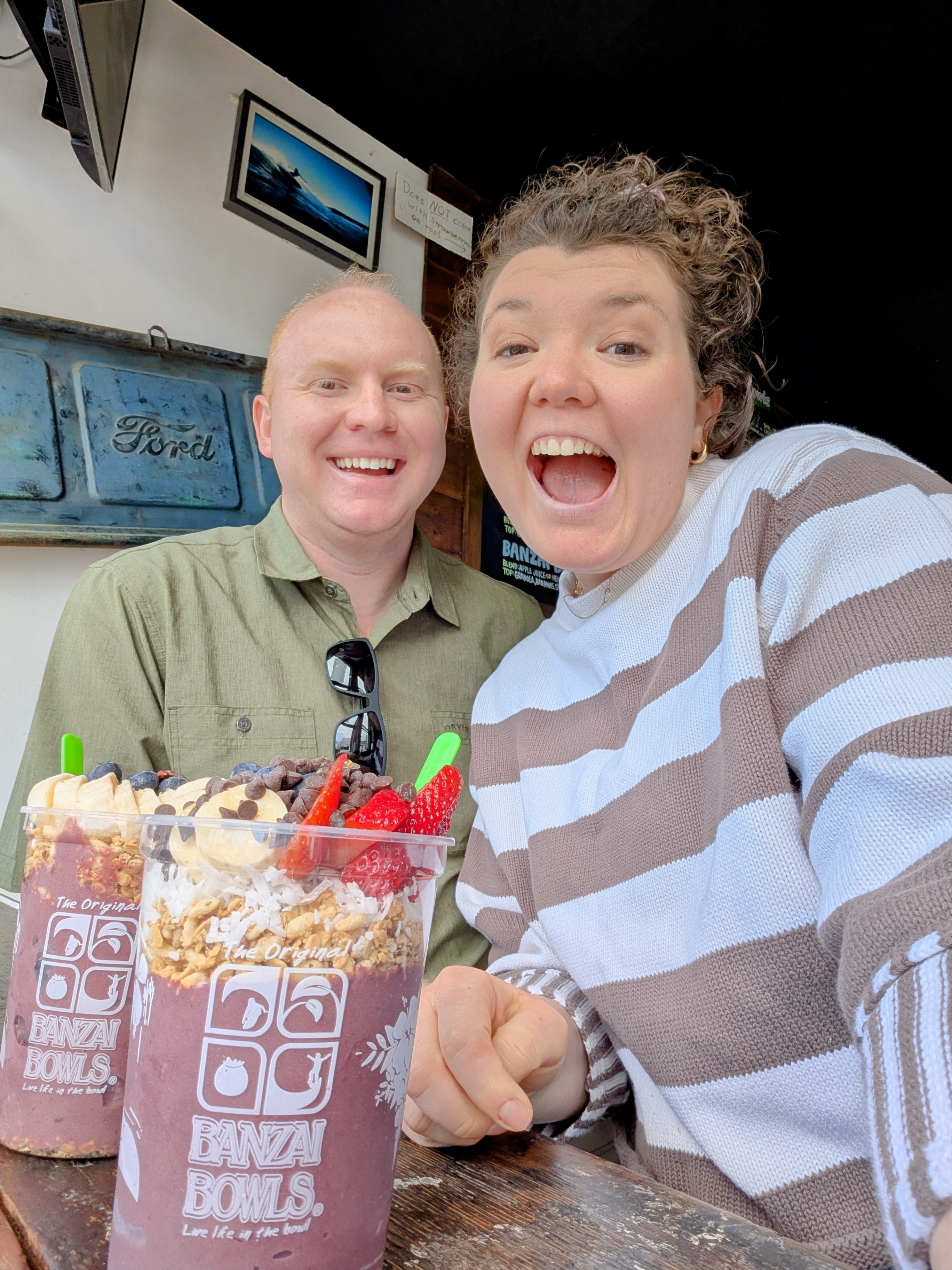 Sydney & Bryan with acai bowls
