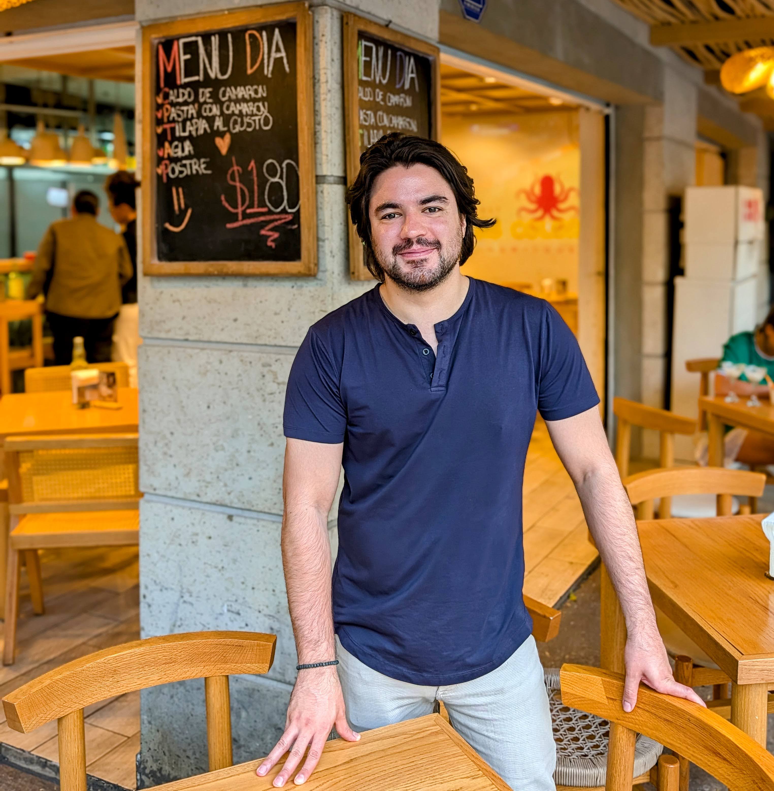 Eduardo at a restaurant