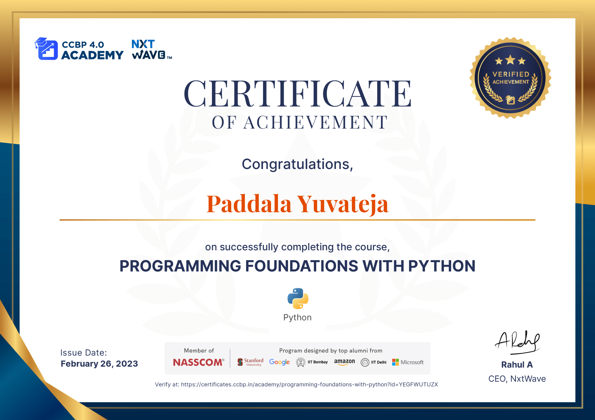 Programming Foundations with Python