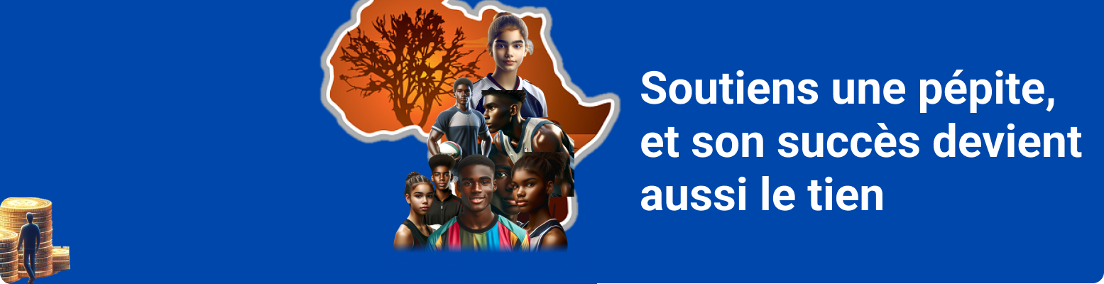 Soutiens une pépite sportive - Carte de l'Afrique avec jeunes athlètes