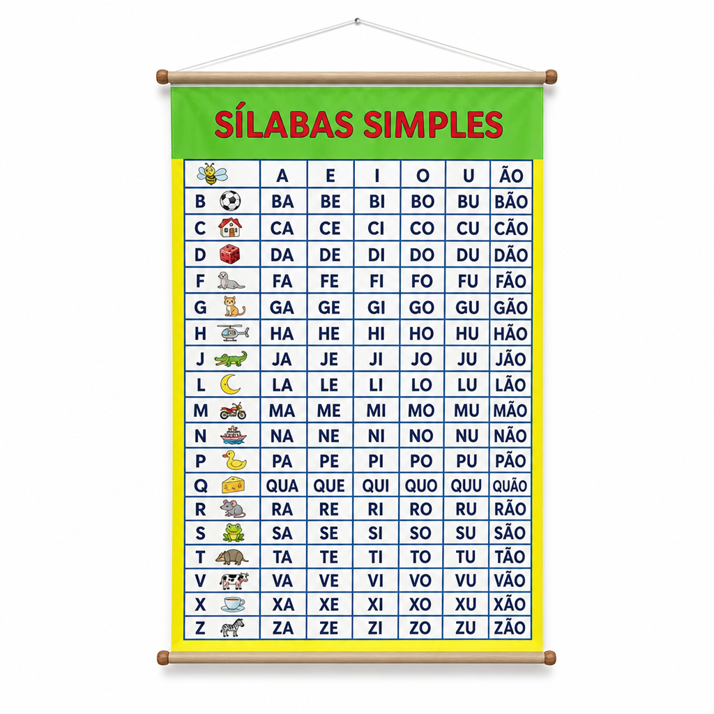 Painel Sílabas Simples Educativo