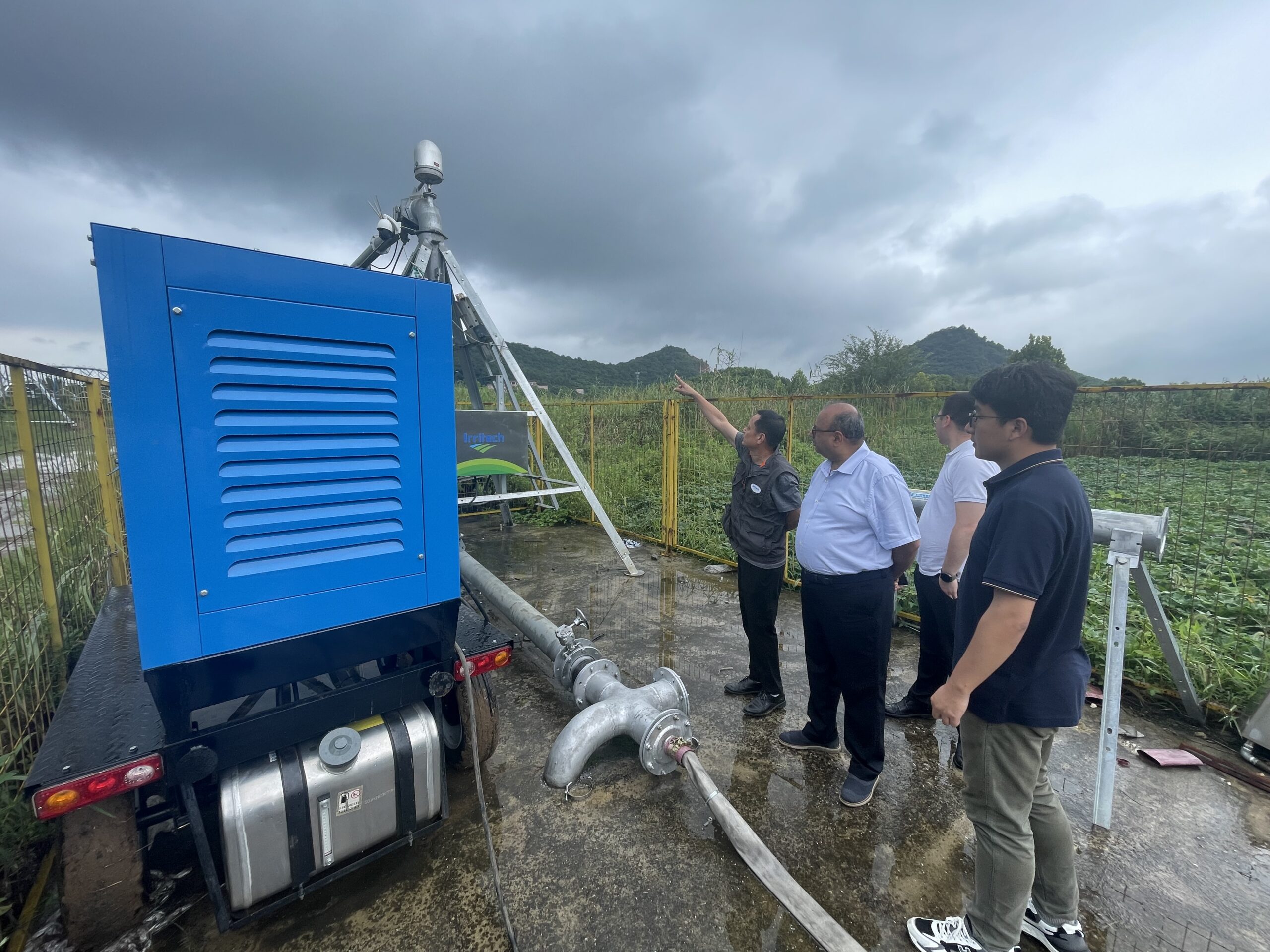 Jovintra partnership visit with Chinese agri-tech delegation and smart pumping vehicle