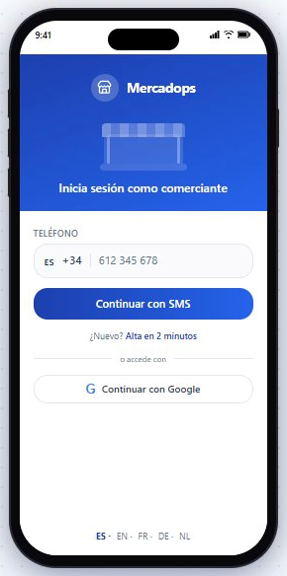 Alta por SMS en 2 minutos. Sin contraseña.