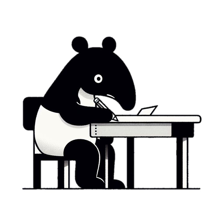 Tapir filling out a form