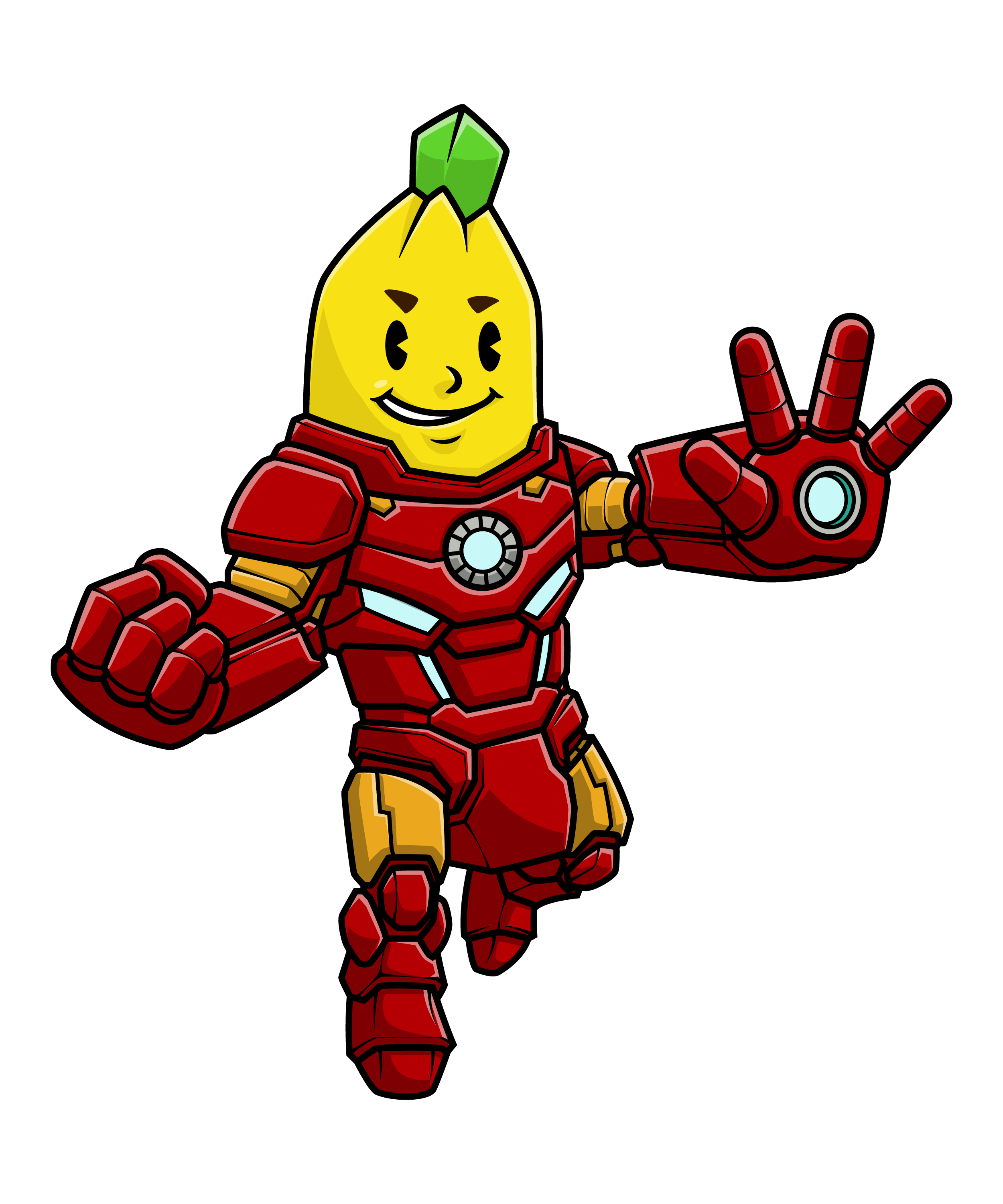 Maskot Pinat tersenyum