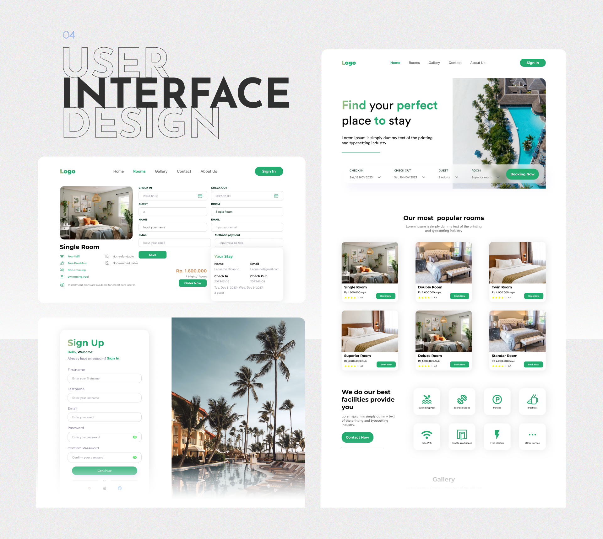 Hotel Booking Experience portfolio project