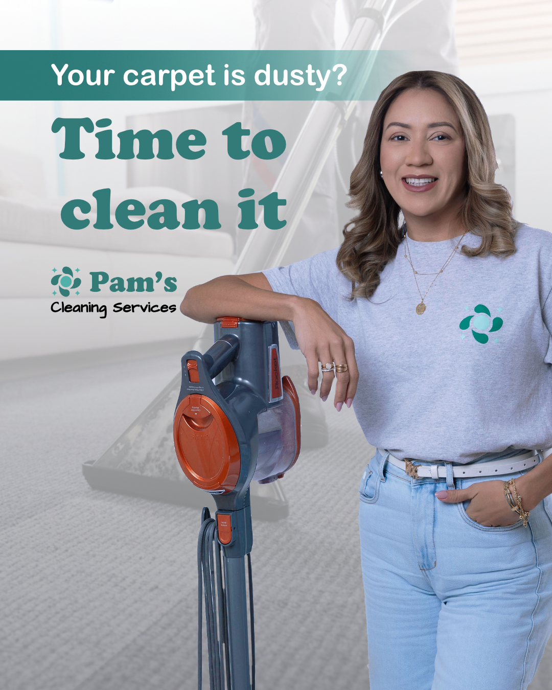 Your carpet is dusty? Time to clean it - Pam Cleaning Services