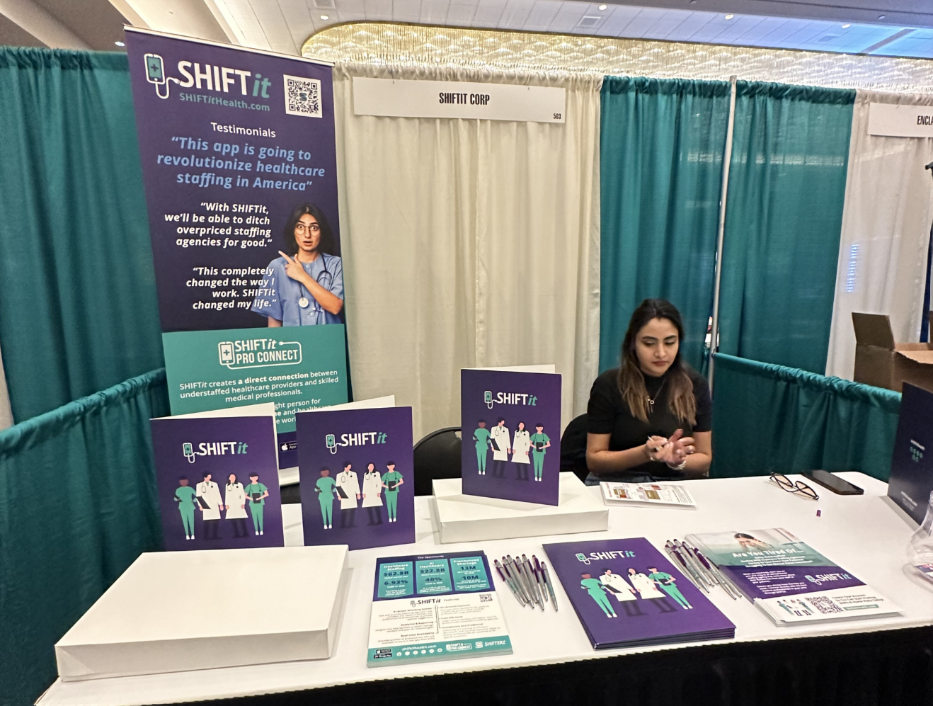 SHIFTit Health booth at CAHSAH Conference