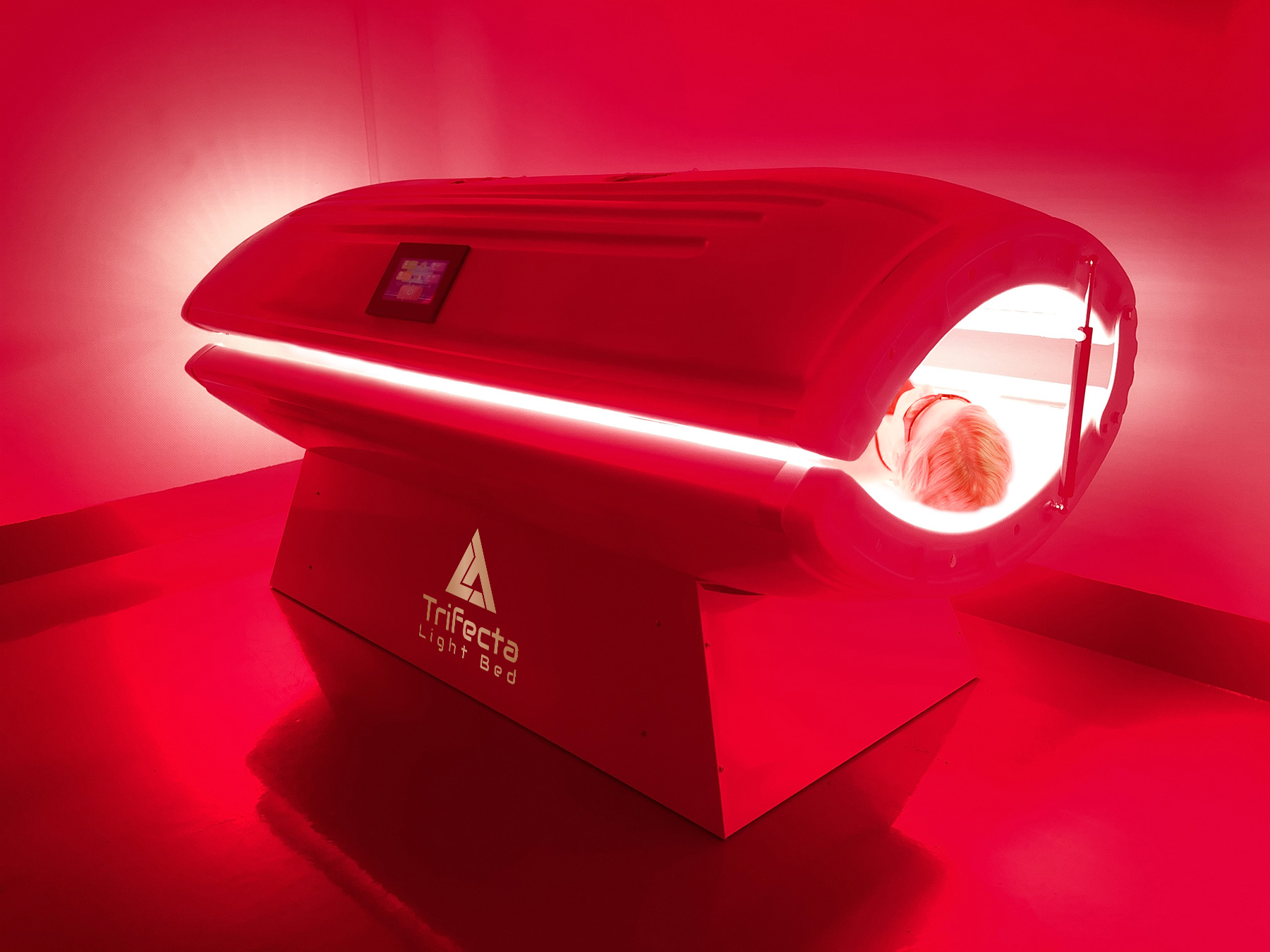 Trifecta Red Light Therapy bed in operation