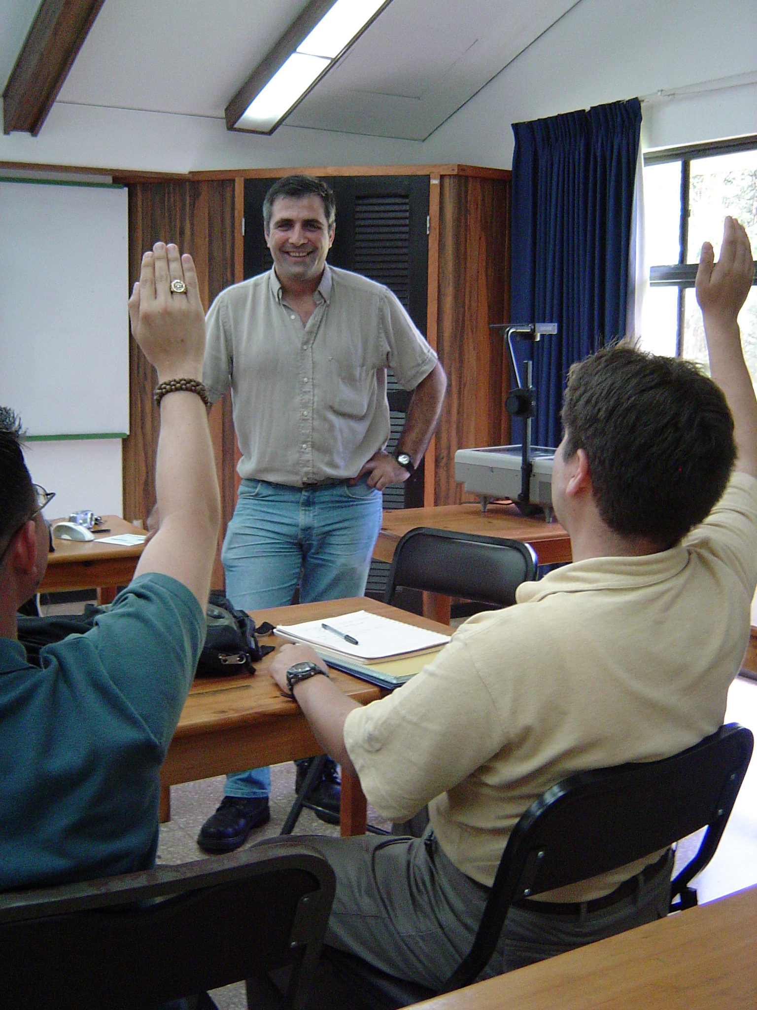 Clase con profesores y estudiantes