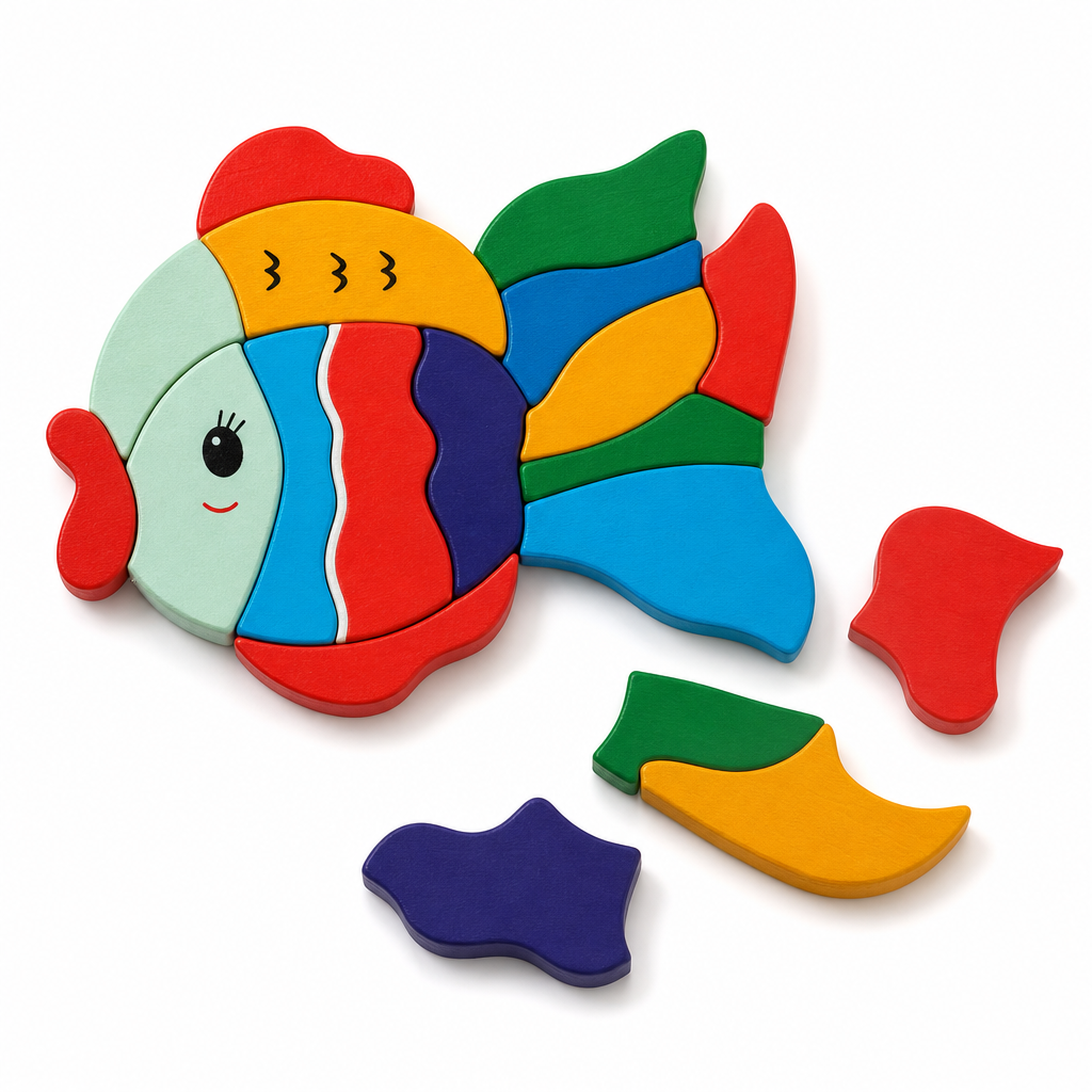 Quebra-Cabeça Liso Peixe Arco-Íris