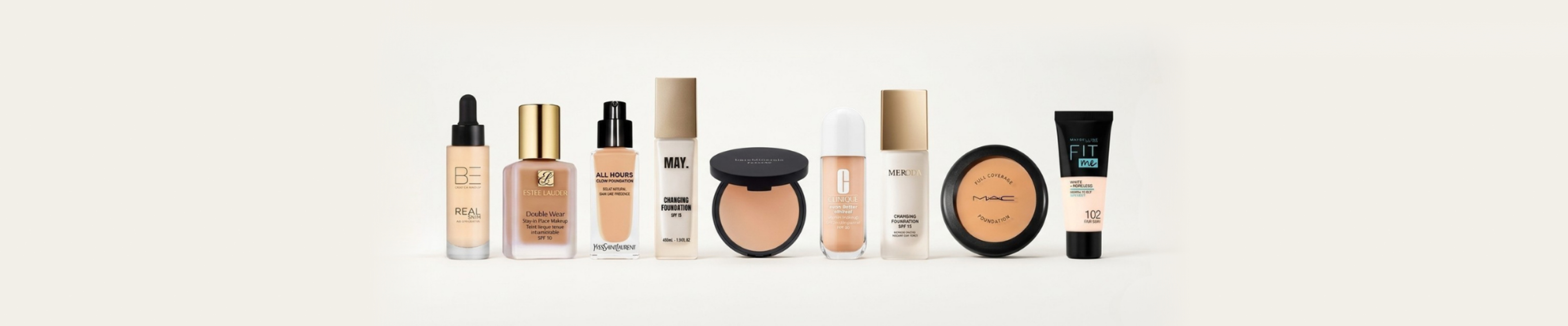 Multiple foundation products tested by Beauty Blog Community