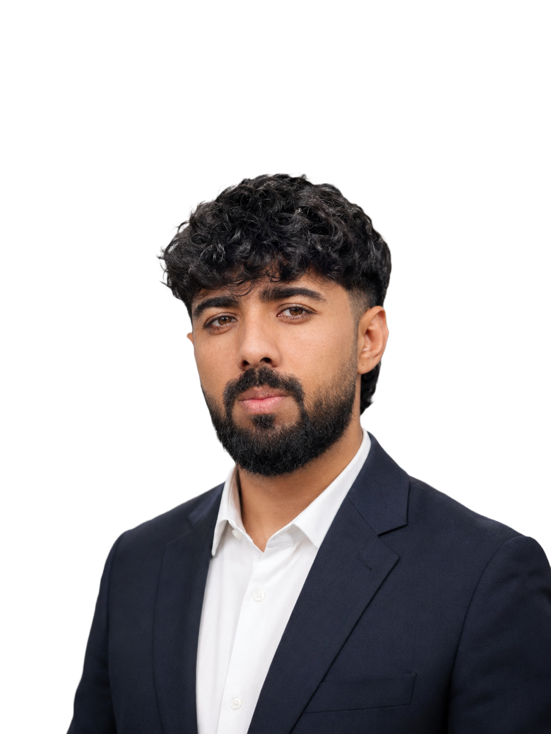 Rahman Karim in a dark suit