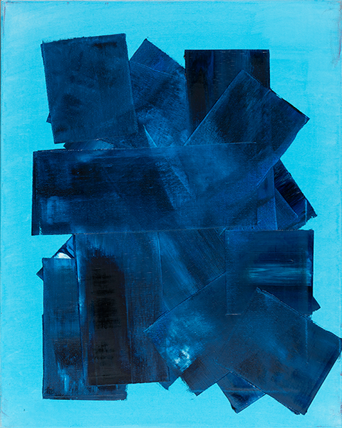 Gemälde, Öl auf Acryl auf Leinwand, 40 × 50 cm