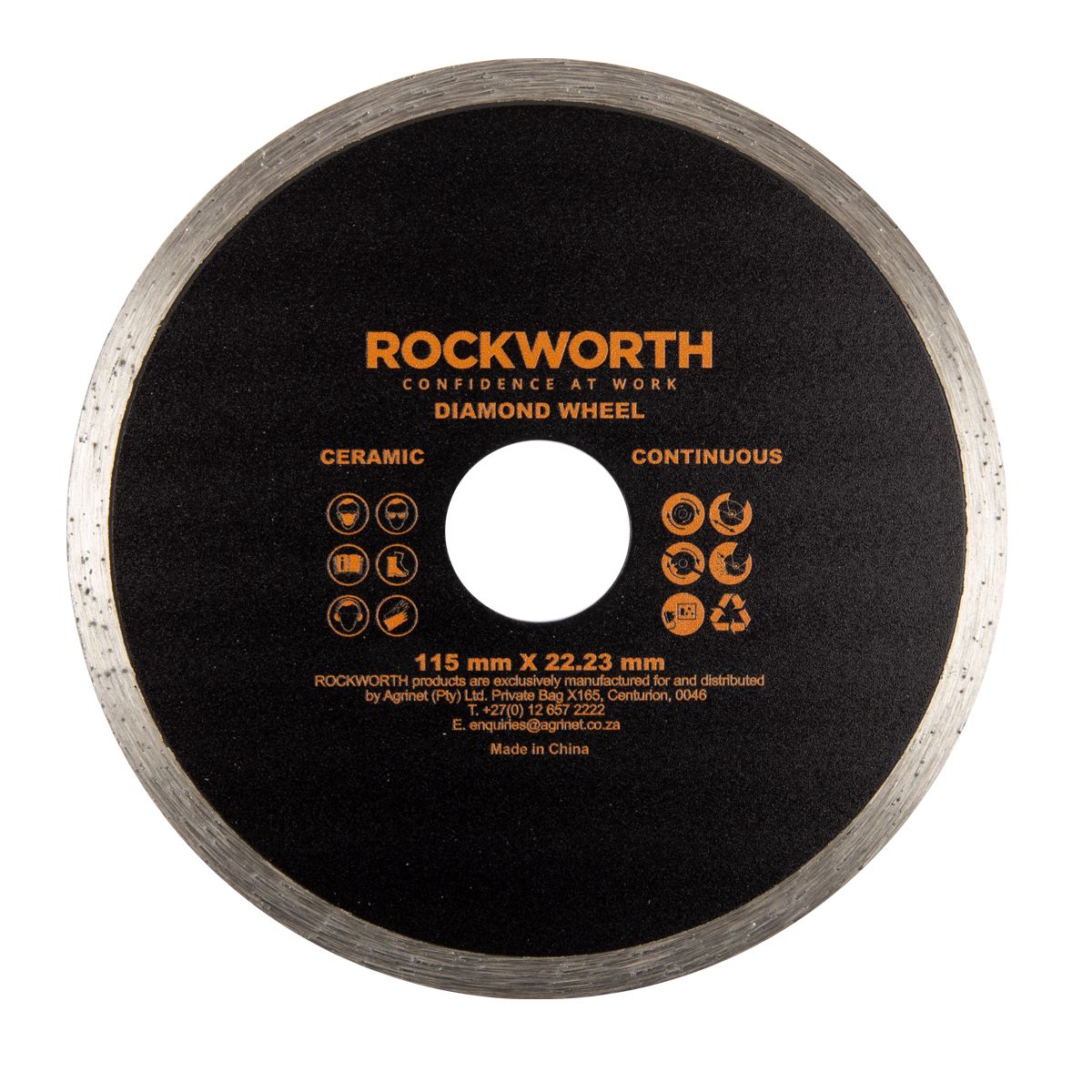 Rockworth Diamond Wheel 115mm Continuous Rim