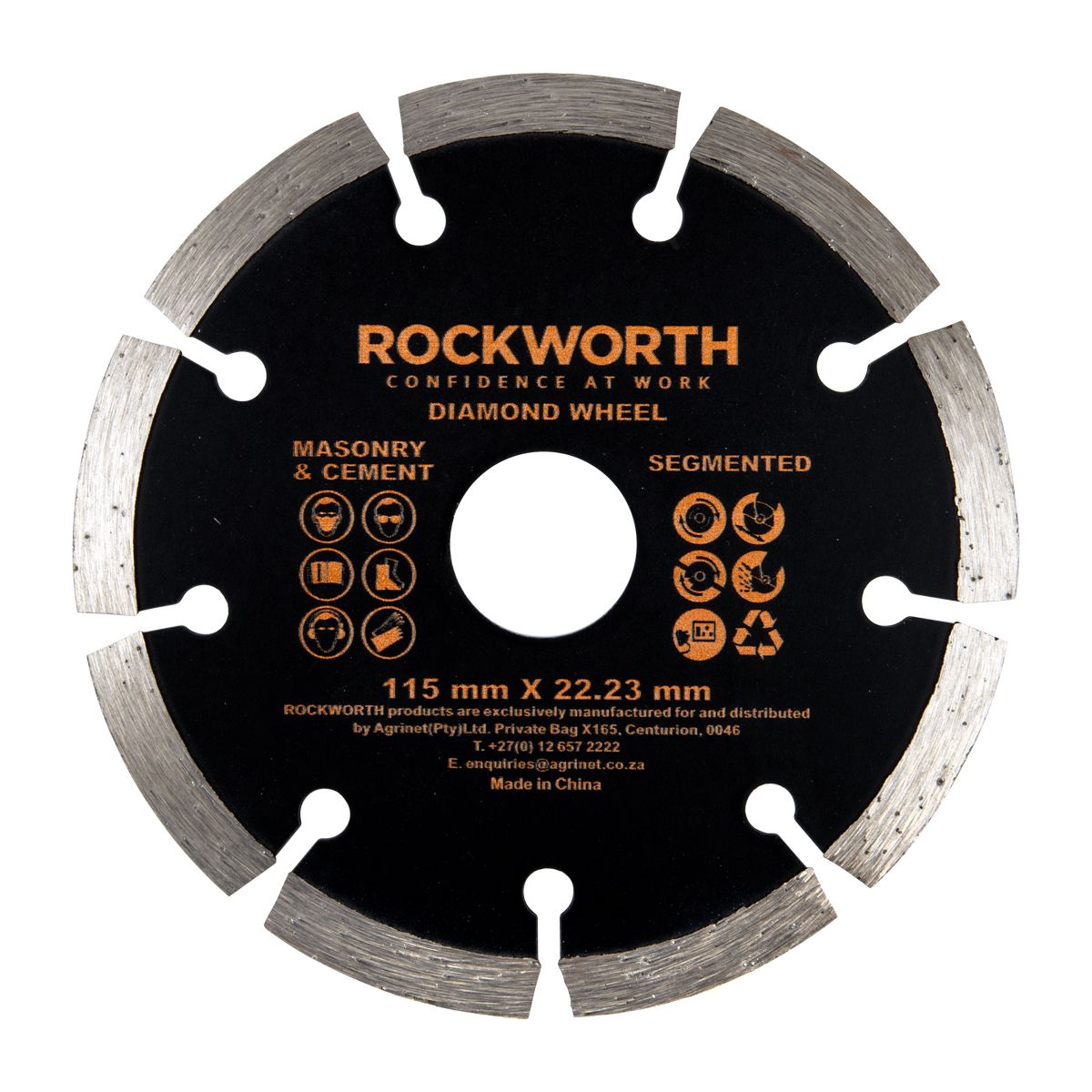 Rockworth Diamond Wheel 115mm Segmented Rim