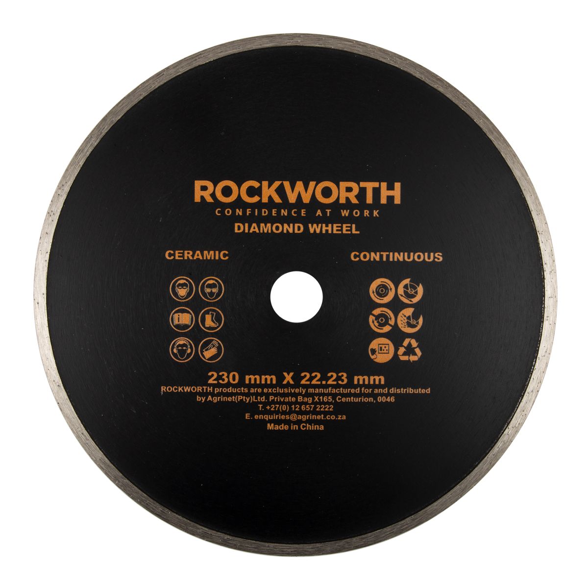 Rockworth Diamond Wheel 230mm Continuous Rim