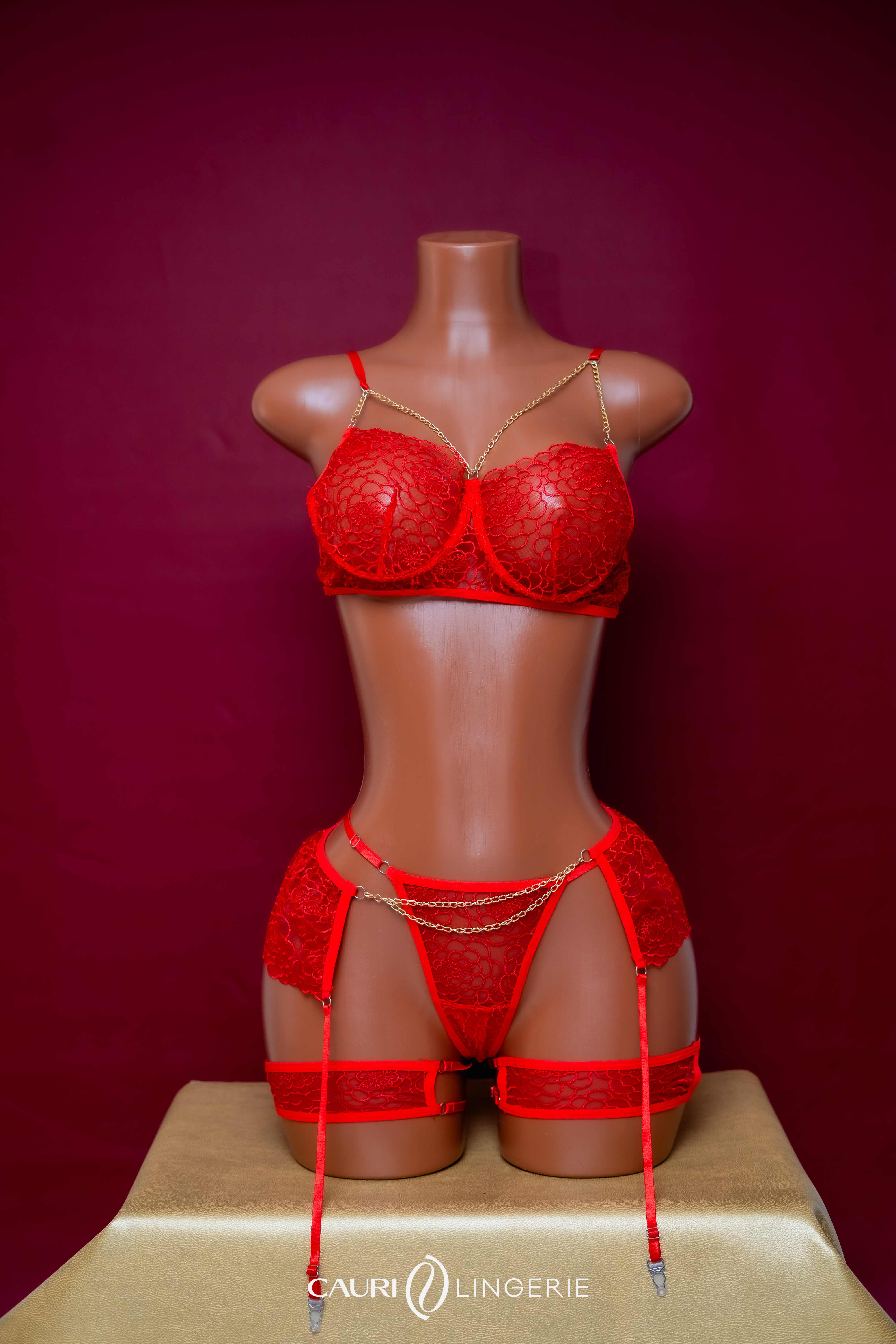 Parure rouge passion CAURI