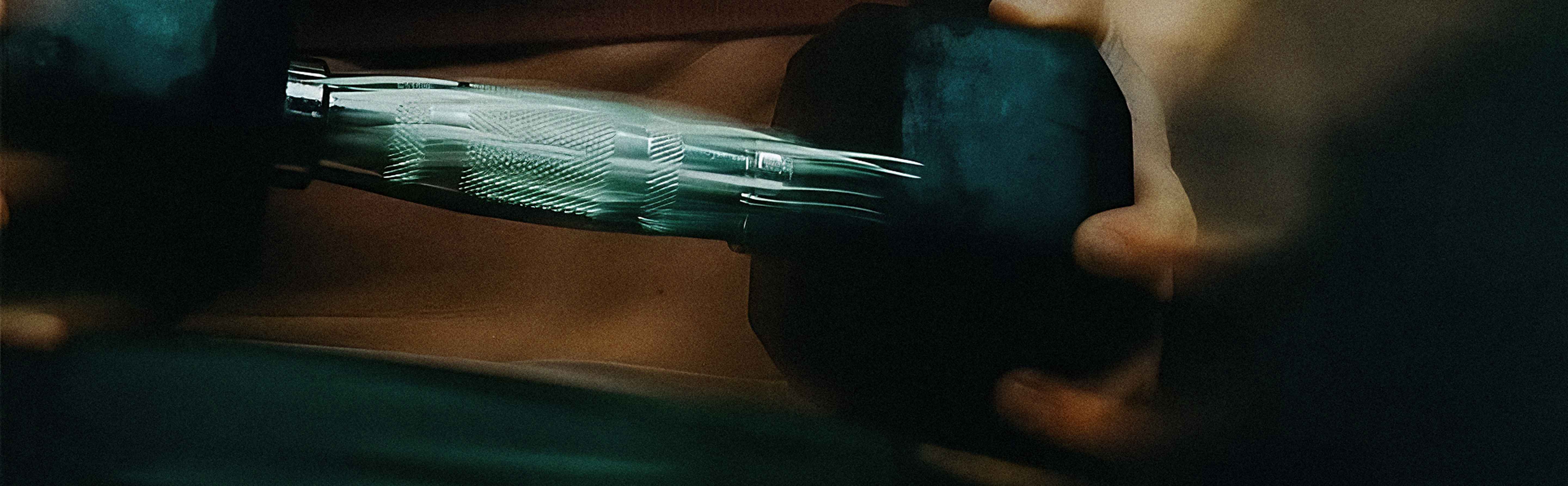 Detalhe de produto em movimento