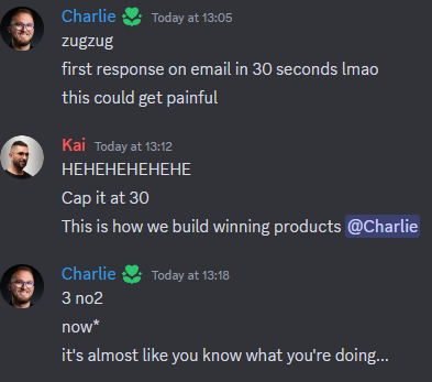 Email response in 30 seconds