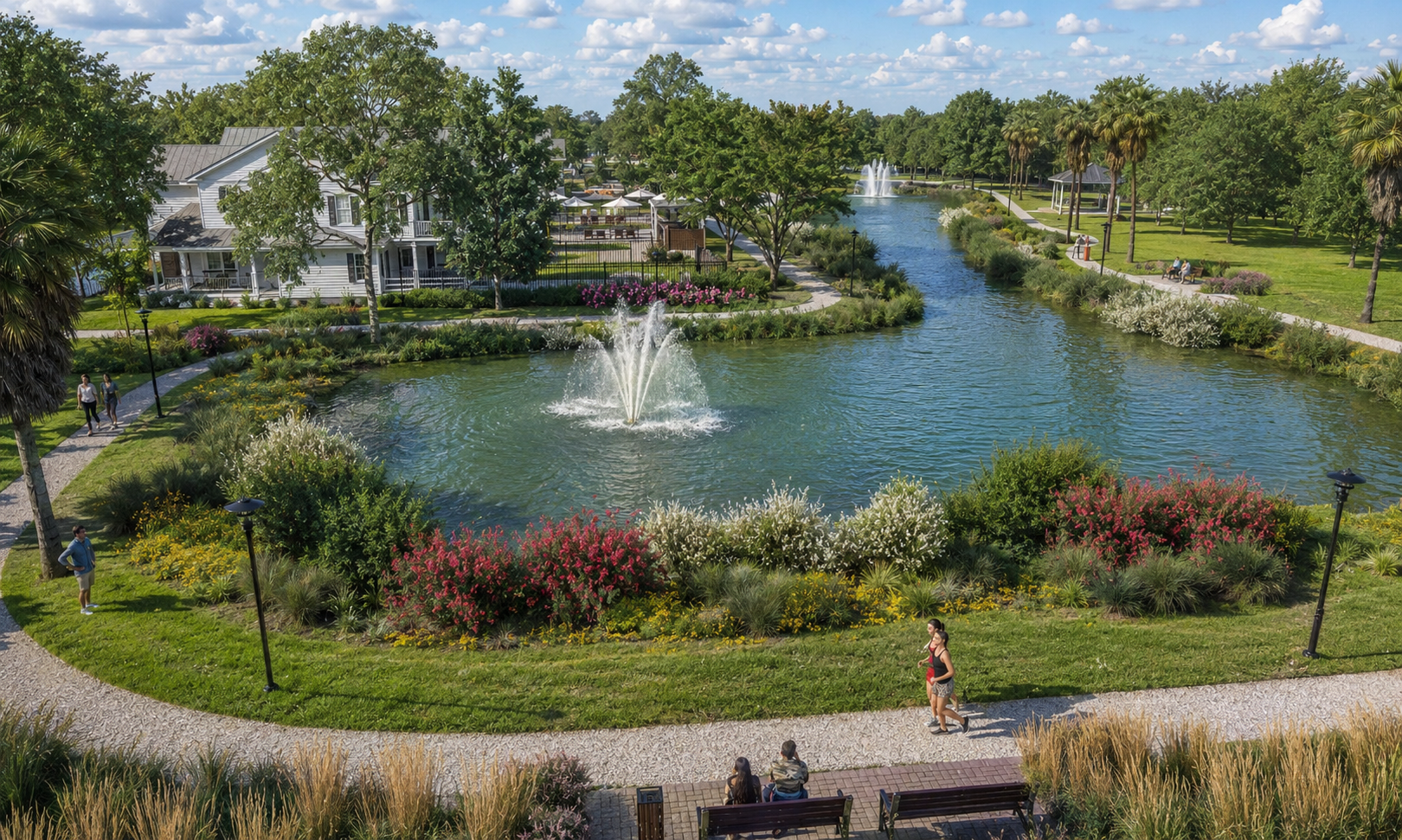 Scenic pond and walking trails