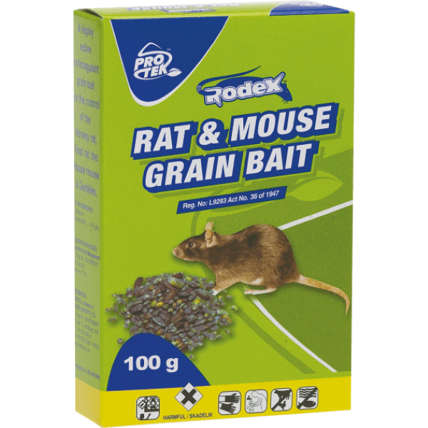 Protek Rodex Rat & Mouse Grain Bait 100g