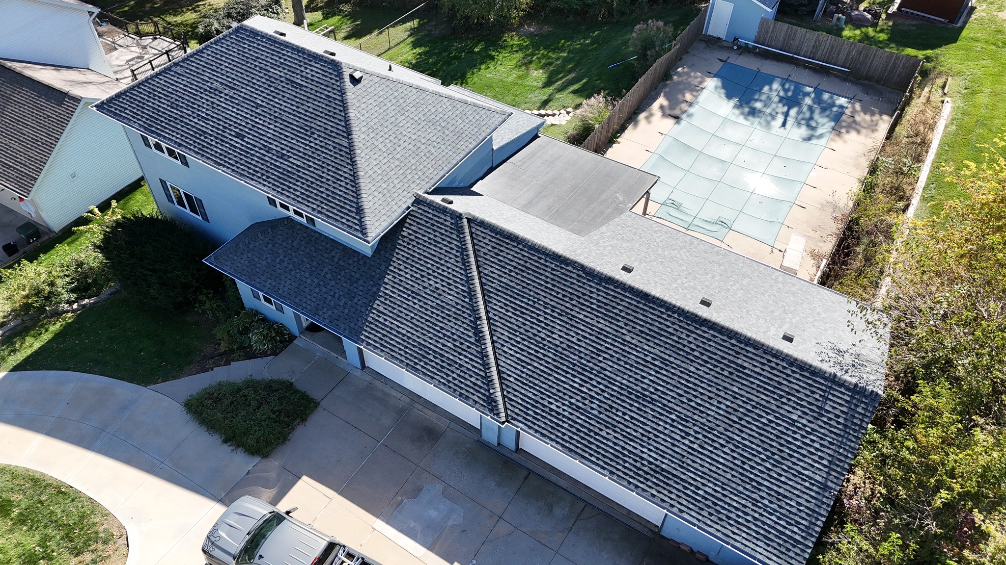 Roofing installation on Omaha home by Royalty Roofing and Siding