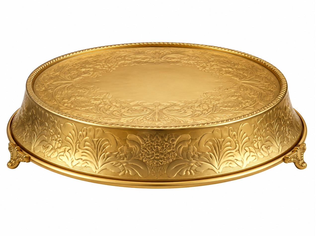 Round Tapered Wedding Cake Stand — Gold, 18"