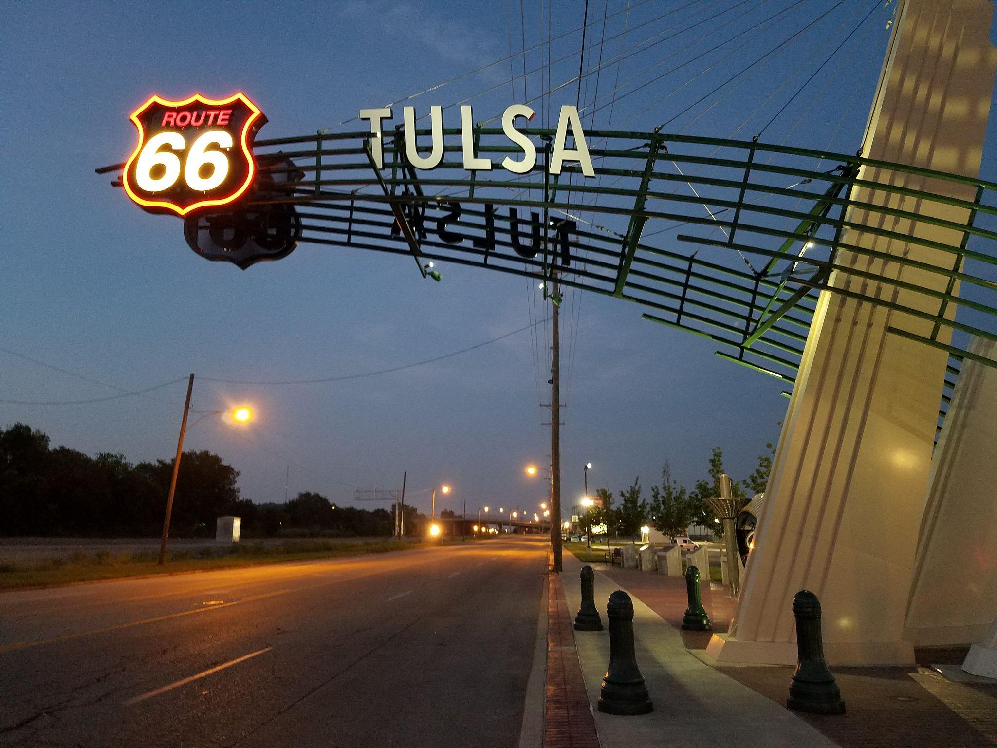 Route 66 Tulsa sign, Oklahoma