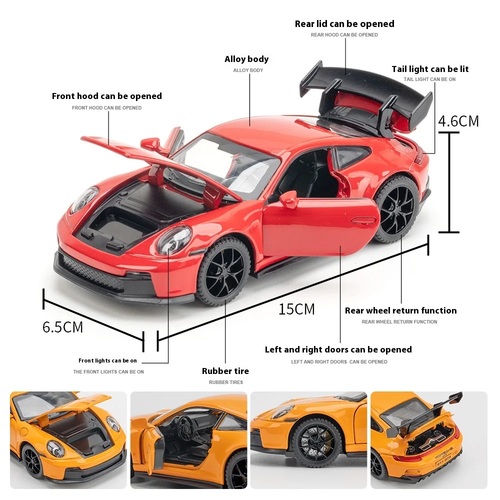 Porsche 911 GT3 RS opening parts and feature details