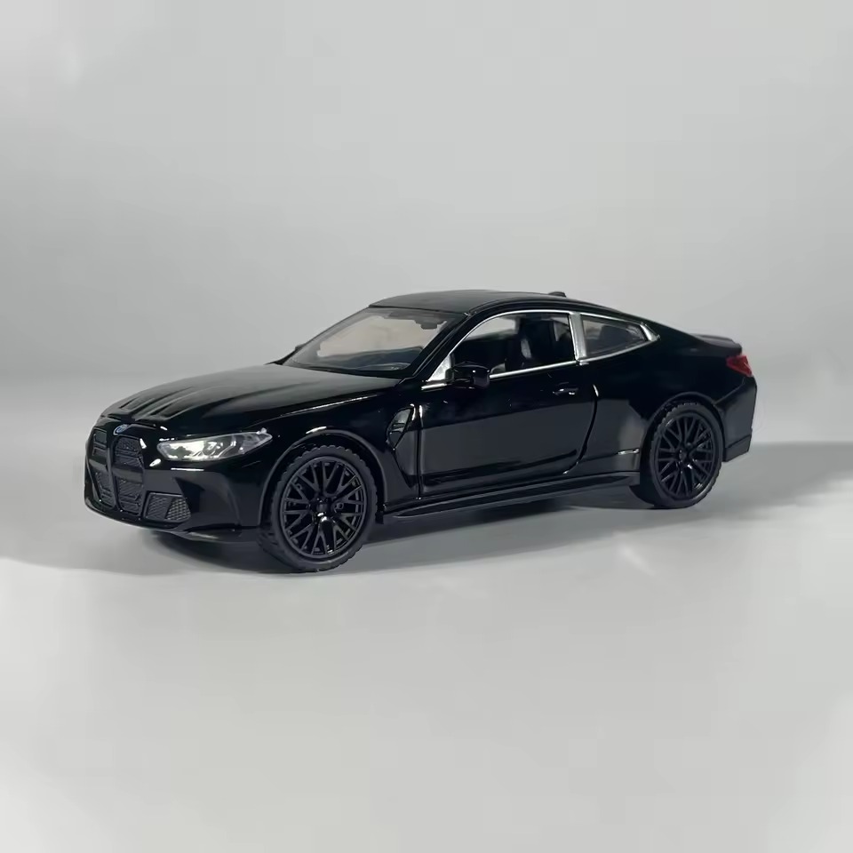 Black BMW M4 die-cast model front product view