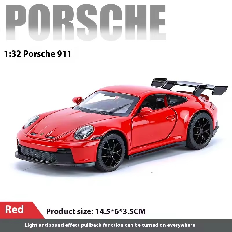 Red Porsche 911 GT3 RS front product view
