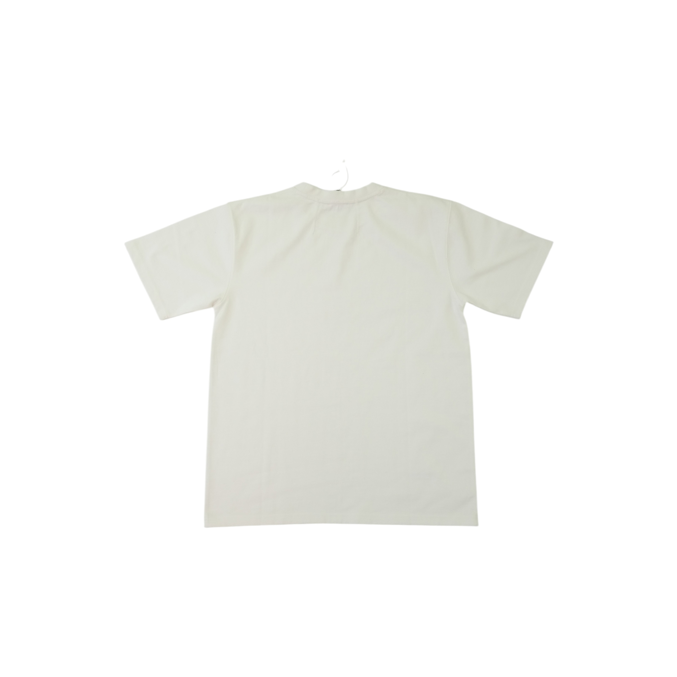 Back view of the white 250gsm cotton T-shirt.